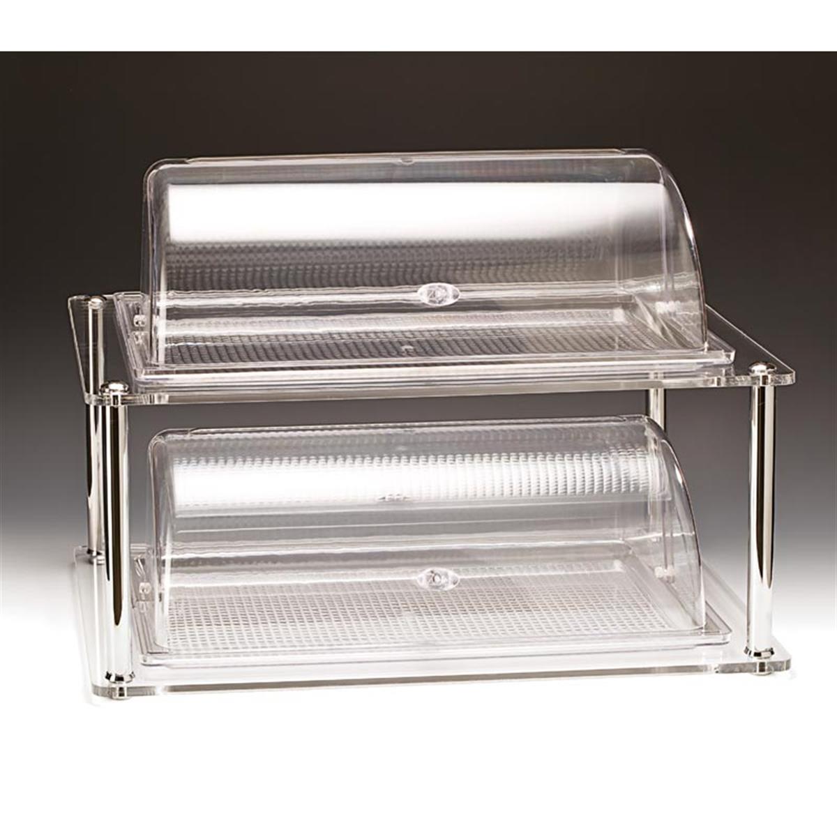Zicco Zcp 220 2 Katlı Komple Polikarbonat Gn 1-1 Roll Top Kapaklı Teşhir Standı 44x64x49 CmZiccoAKN.ZCP 220