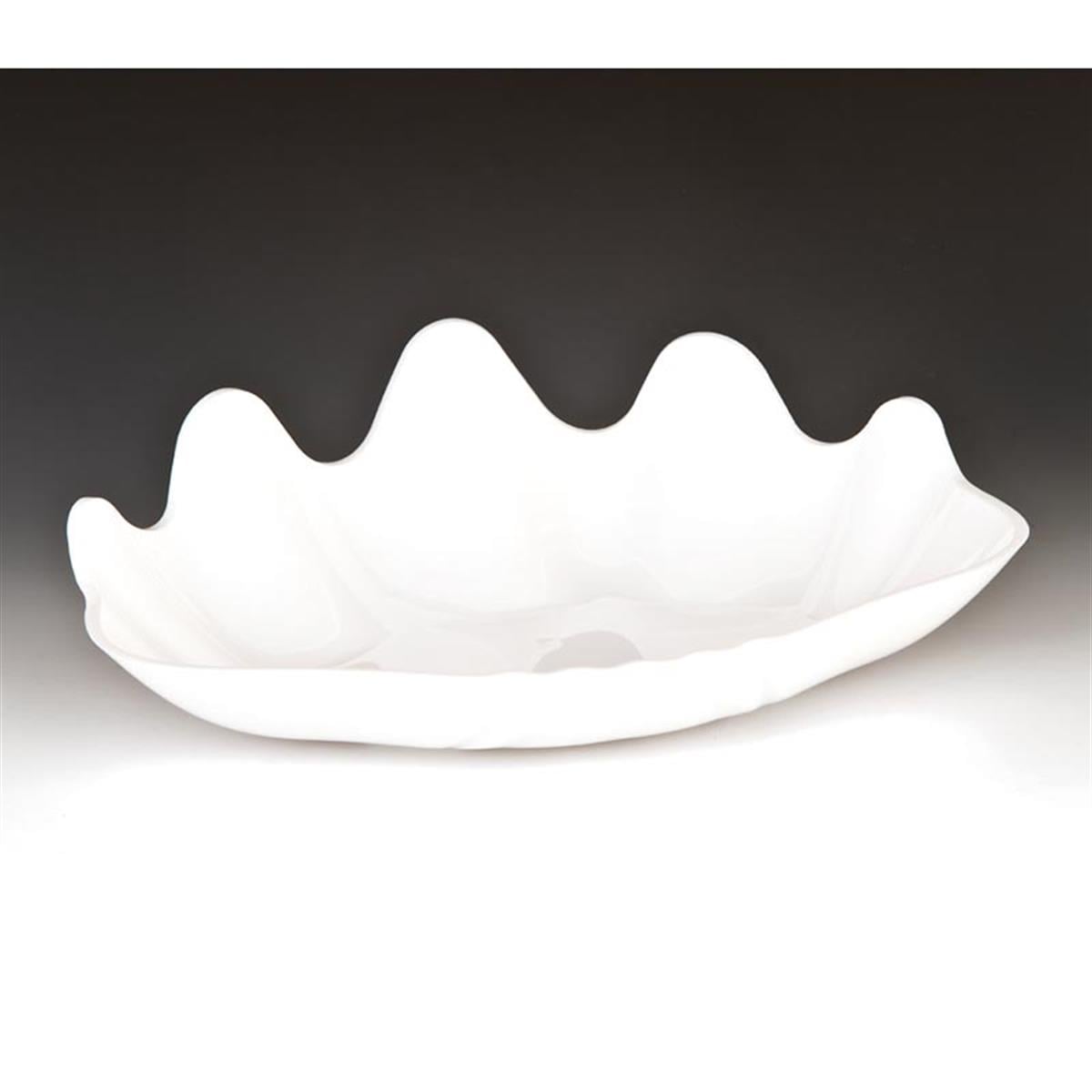 Zicco Zcp 300 Polikarbonat İstiridye Model Teşhir Tabak Beyaz 38x27x5 CmZiccoAKN.ZCP 300-B