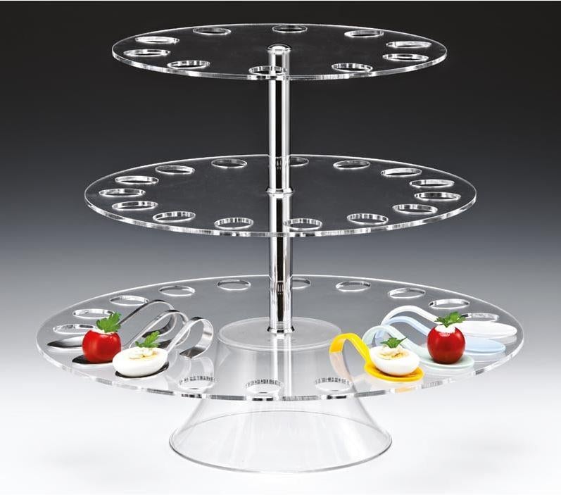 Zicco Zcp 496 3 Katlı Akrilik Servis Standı / 45 Gözlü R-49-39-33 Cm H 63 Cm ZiccoAKN.ZCP 496