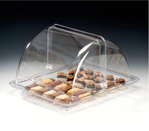 Zicco Zcp 710 Komple Polycarbonat Rolltop Kapaklı Fanus Gn1/2 28X34Xh 21 Cm