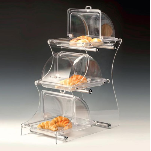 Zicco Zcp 728 3 Katlı Polycarbonat Gn 1/2 Fanuslu Teşhir Standı 30X58 H 72 CmZiccoAKN.ZCP 728