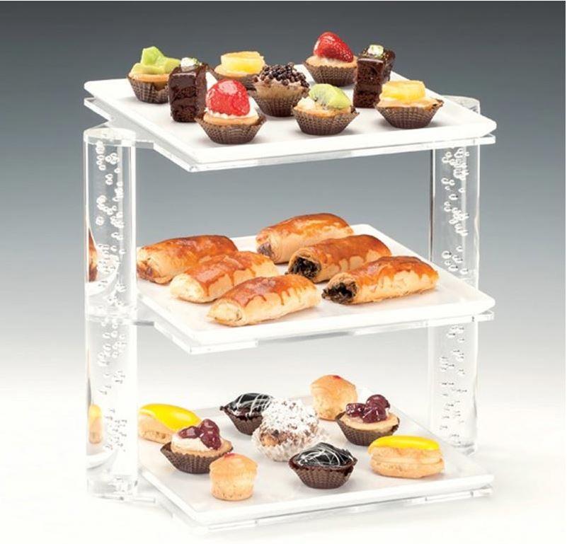 Zicco Zcp 731 3 Katlı Kare Melamin Tepsili Teşhir Standı 25X34 H 29 Cm