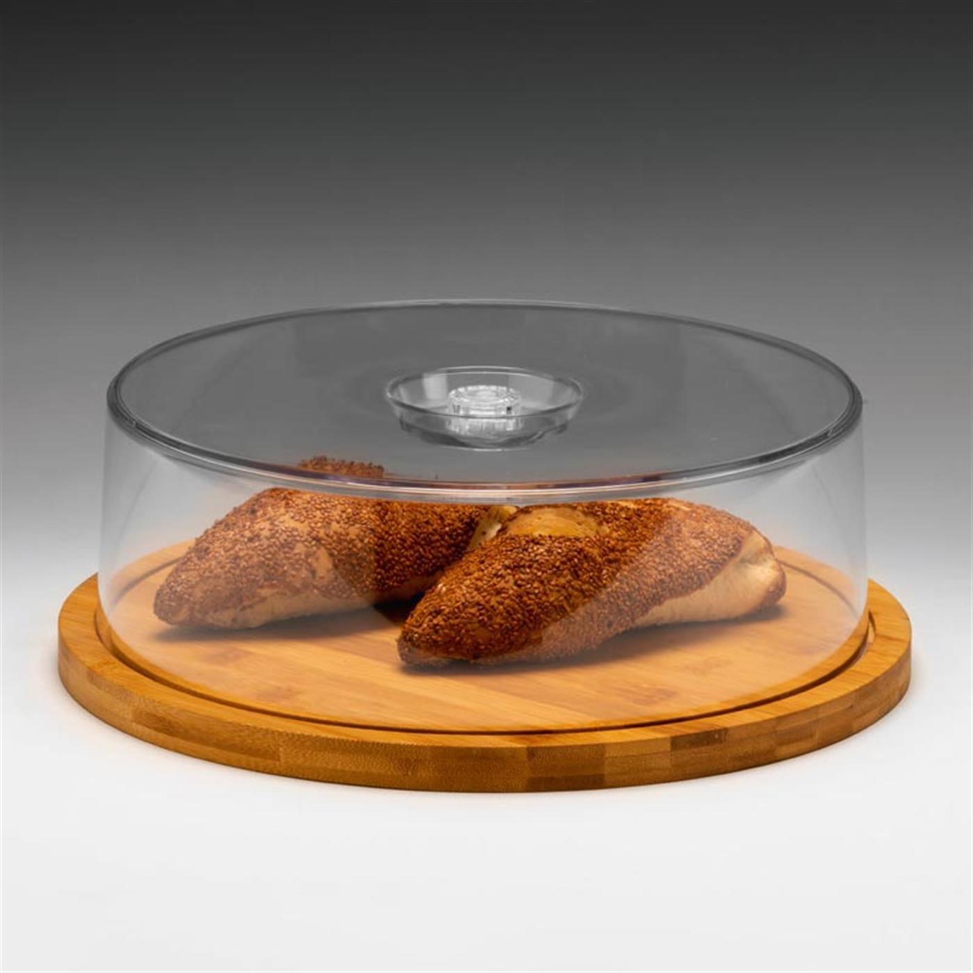 Zicco Zcp 818 Ahşap Altlı Akrilik Kapaklı Fanus Ø33x11 Cm