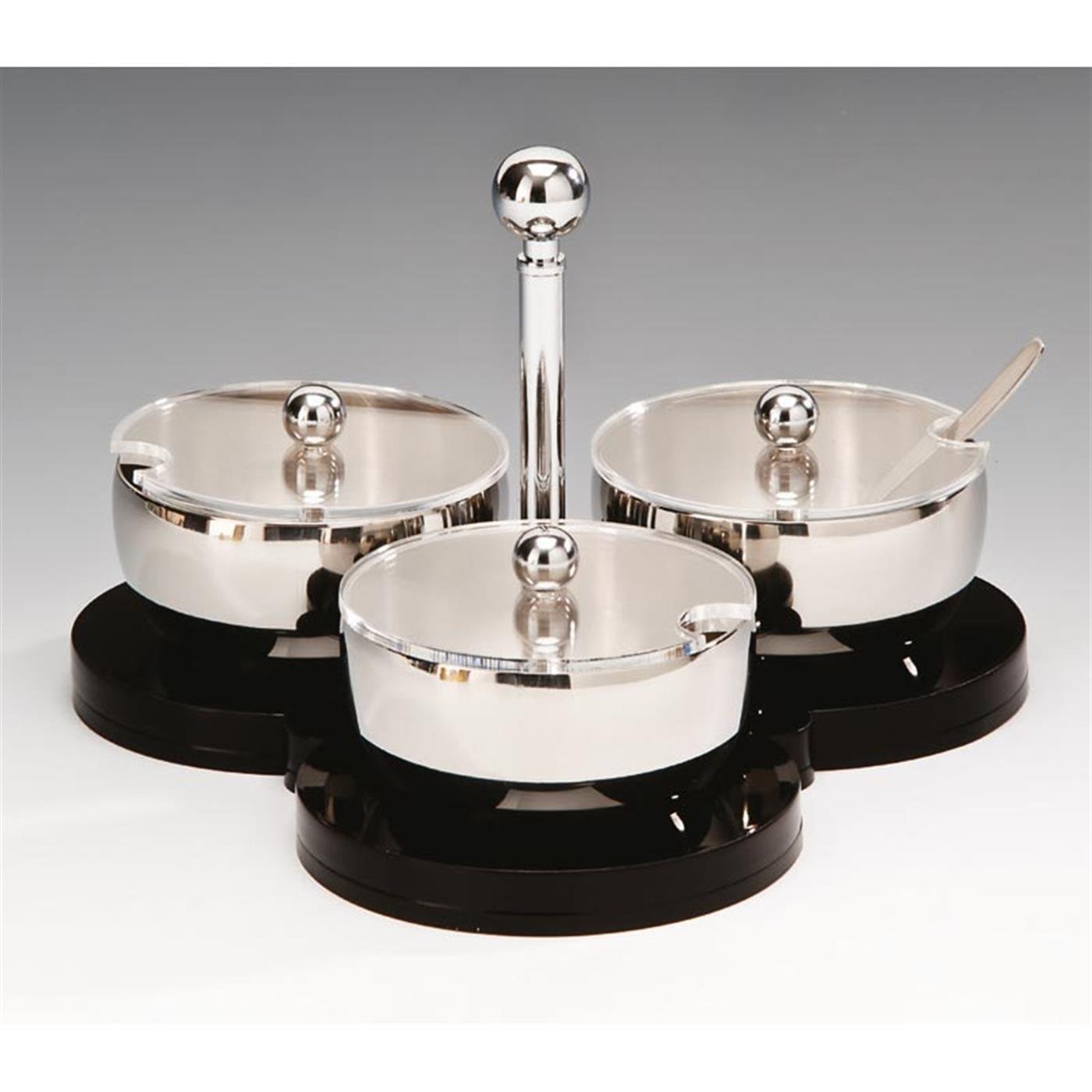 Zicco Zkc 06 3 Lü Çelik Akrilik Standlı Kapaklı BaharatlıkZiccoAKN.ZKC 06