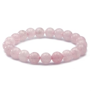 8 mm Pembe Kuvars Doğaltaş Bayan Bileklik