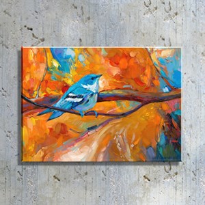 Boyan Dimitrov Mavi Kuş Yağlı Boya Reprodüksiyon Kanvas Tablo TBL1181TBL1181a