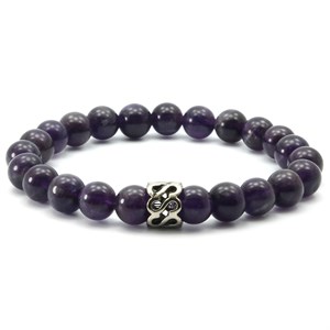 8 mm Ametist Doğaltaş Unisex Bileklik