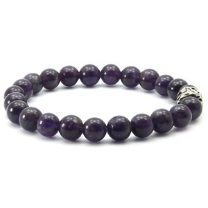 8 mm Ametist Doğaltaş Unisex Bileklik