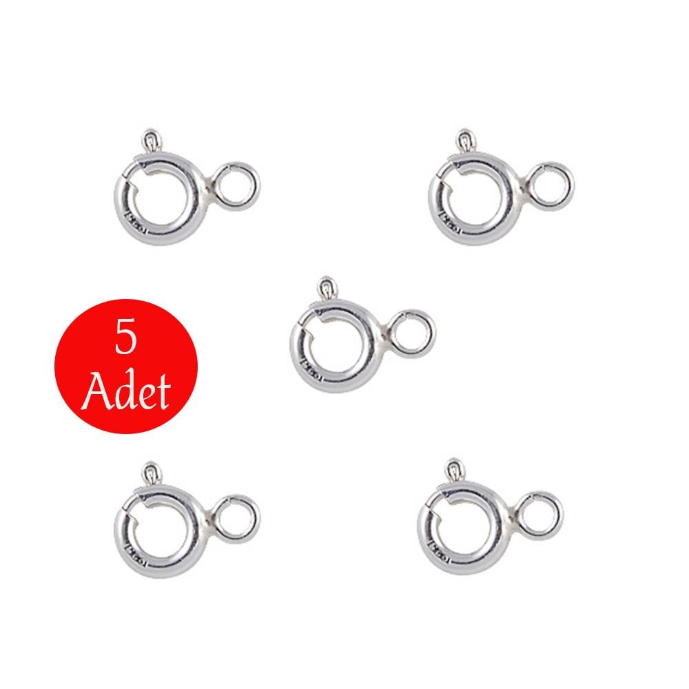 925 Ayar Gümüş 5 Adet 5 mm Halka (Simit) Kilit