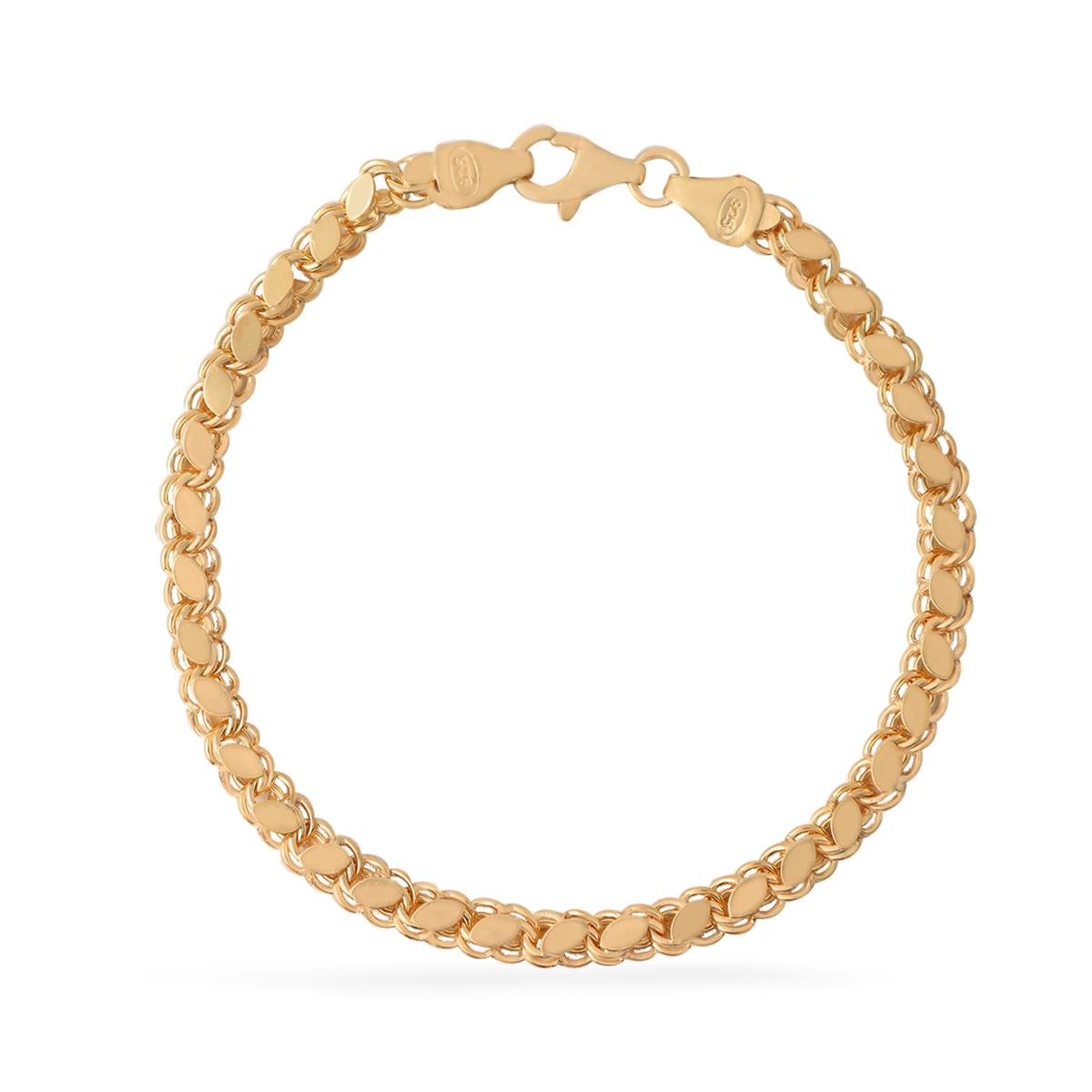 925 Ayar Gümüş Arpa Pullu Zincir Bileklik