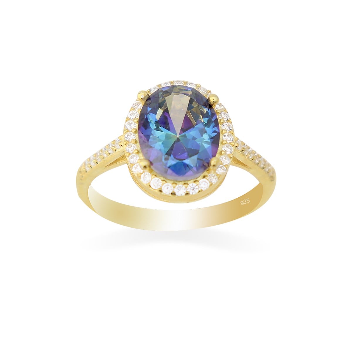 925 Ayar Gümüş Blue Topaz Takı Seti