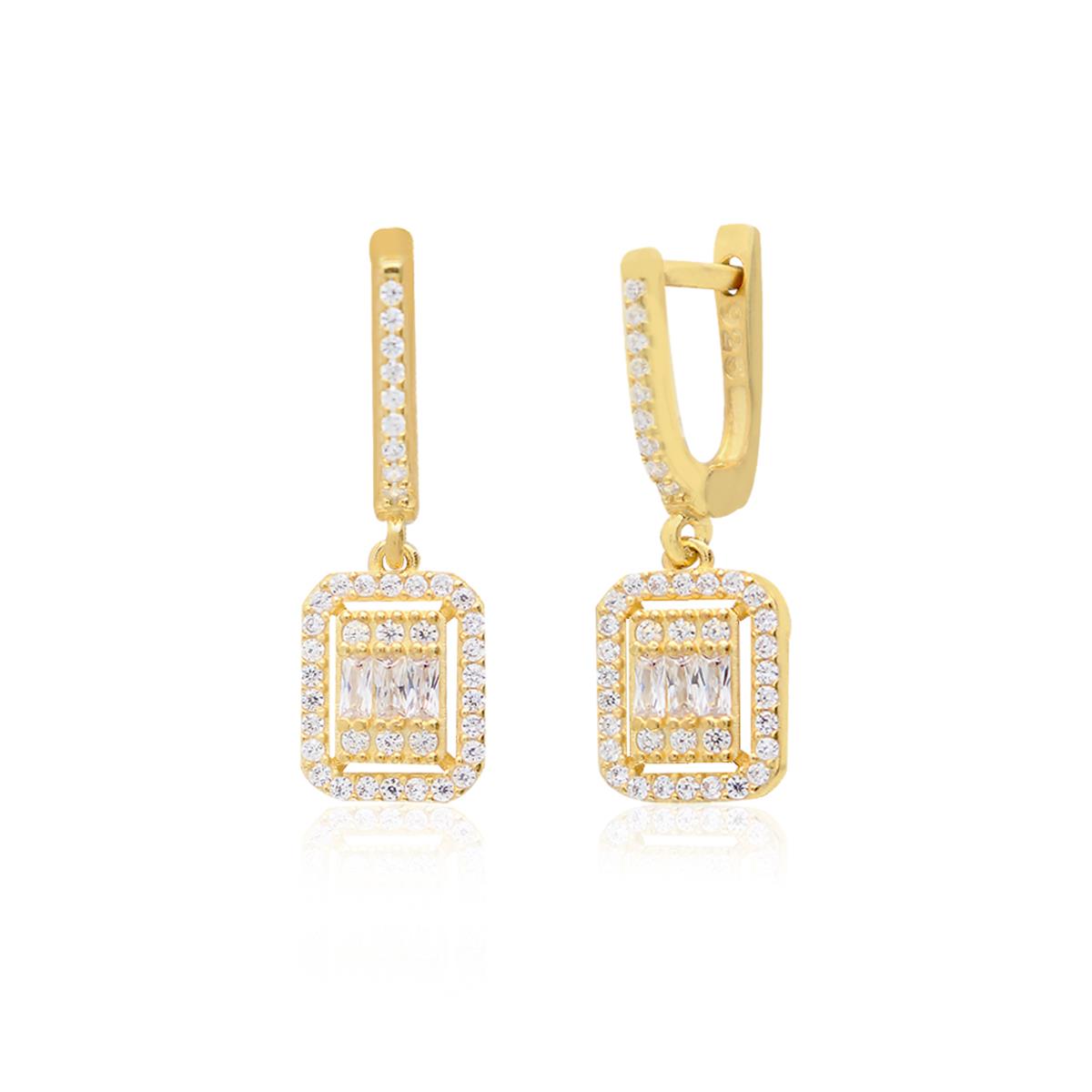 925 Ayar Gümüş Gold Baget Set