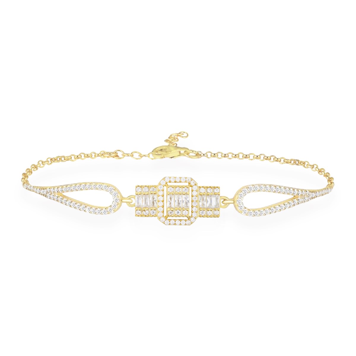 925 Ayar Gümüş Gold Zarif Baget Set