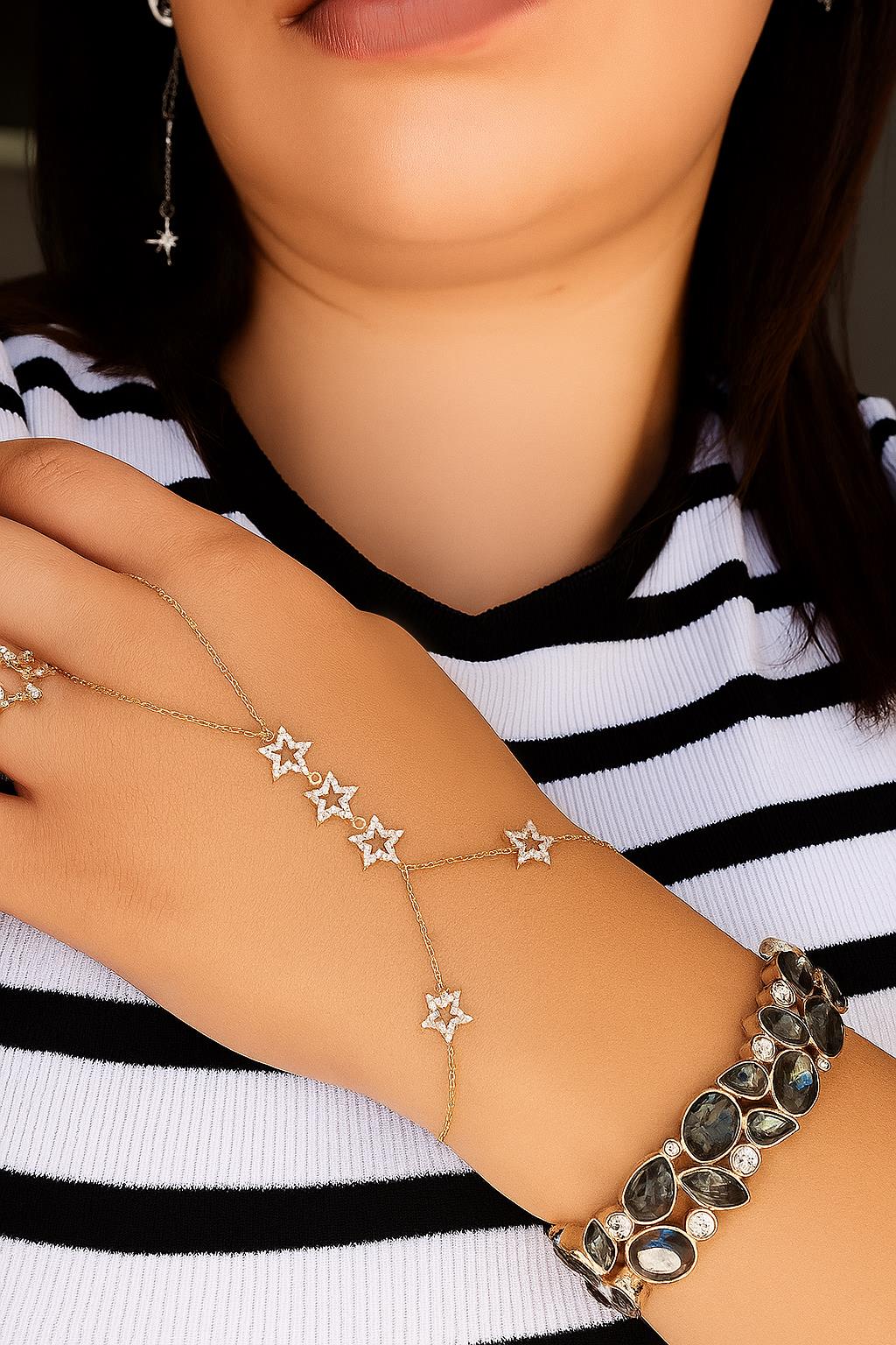 925 Ayar Gümüş Golden Stars Şahmeran
