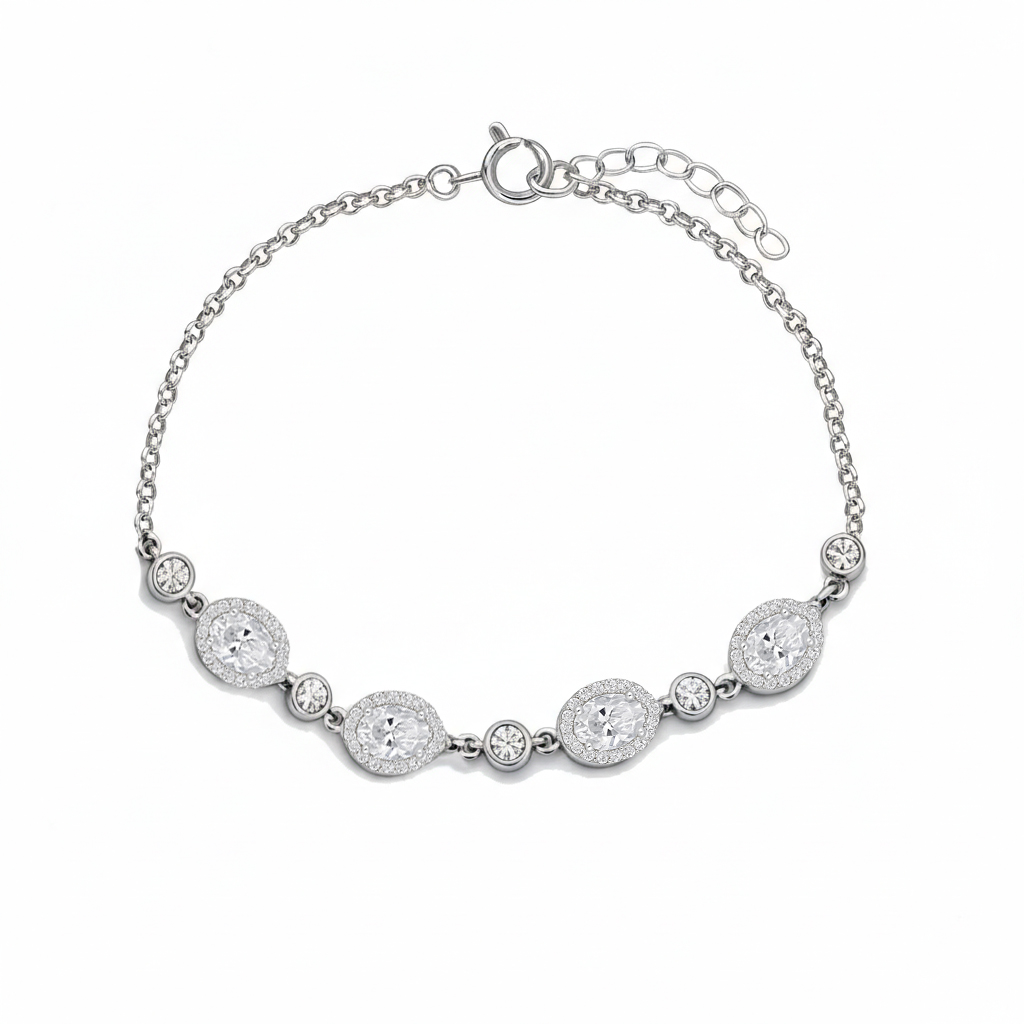 925 Ayar Gümüş Kristal Elegance Davet Takı Seti