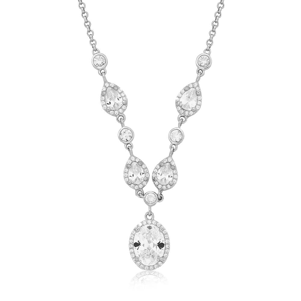 925 Ayar Gümüş Kristal Elegance Kolye