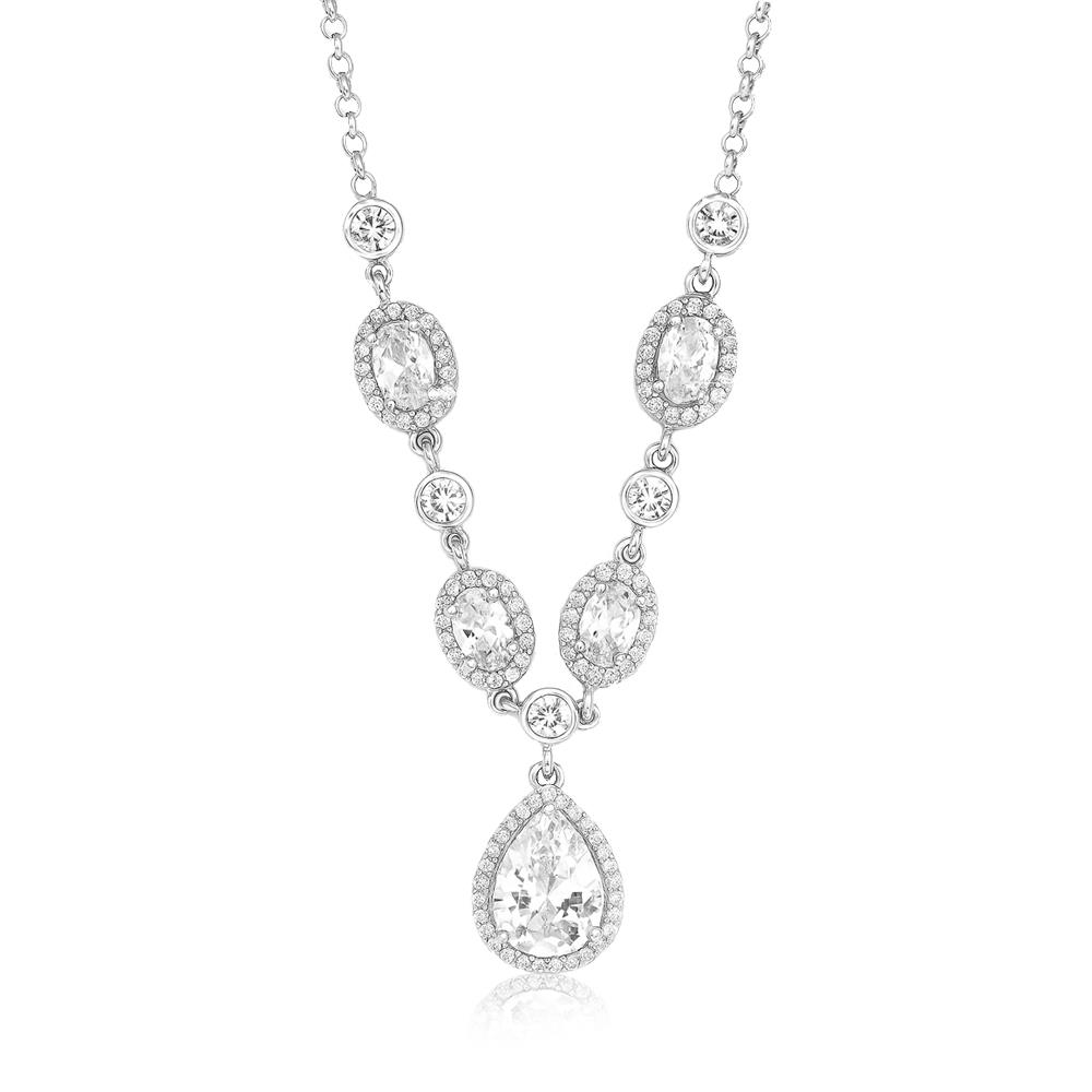 925 Ayar Gümüş Kristal Elegance Kolye