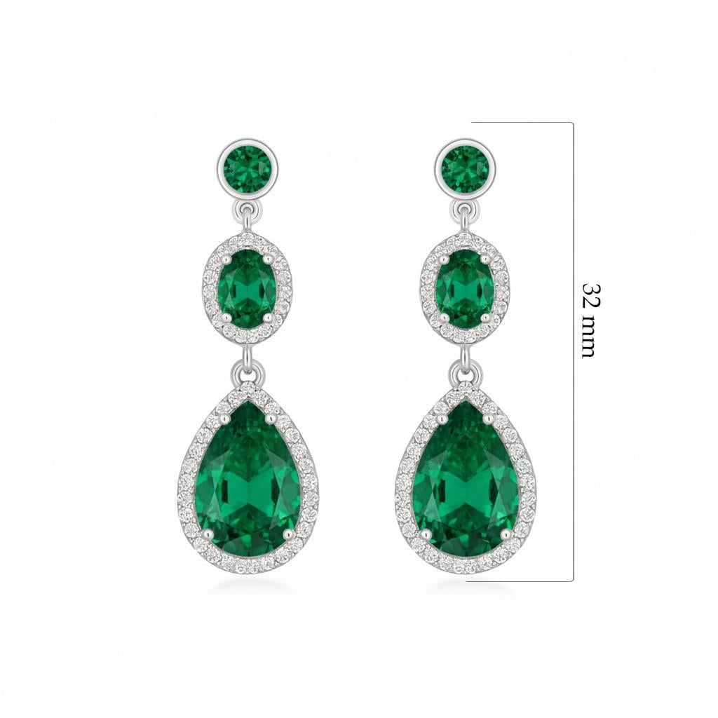 925 Ayar Gümüş Kristal Elegance Küpe
