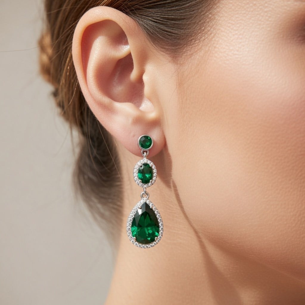 925 Ayar Gümüş Kristal Elegance Küpe