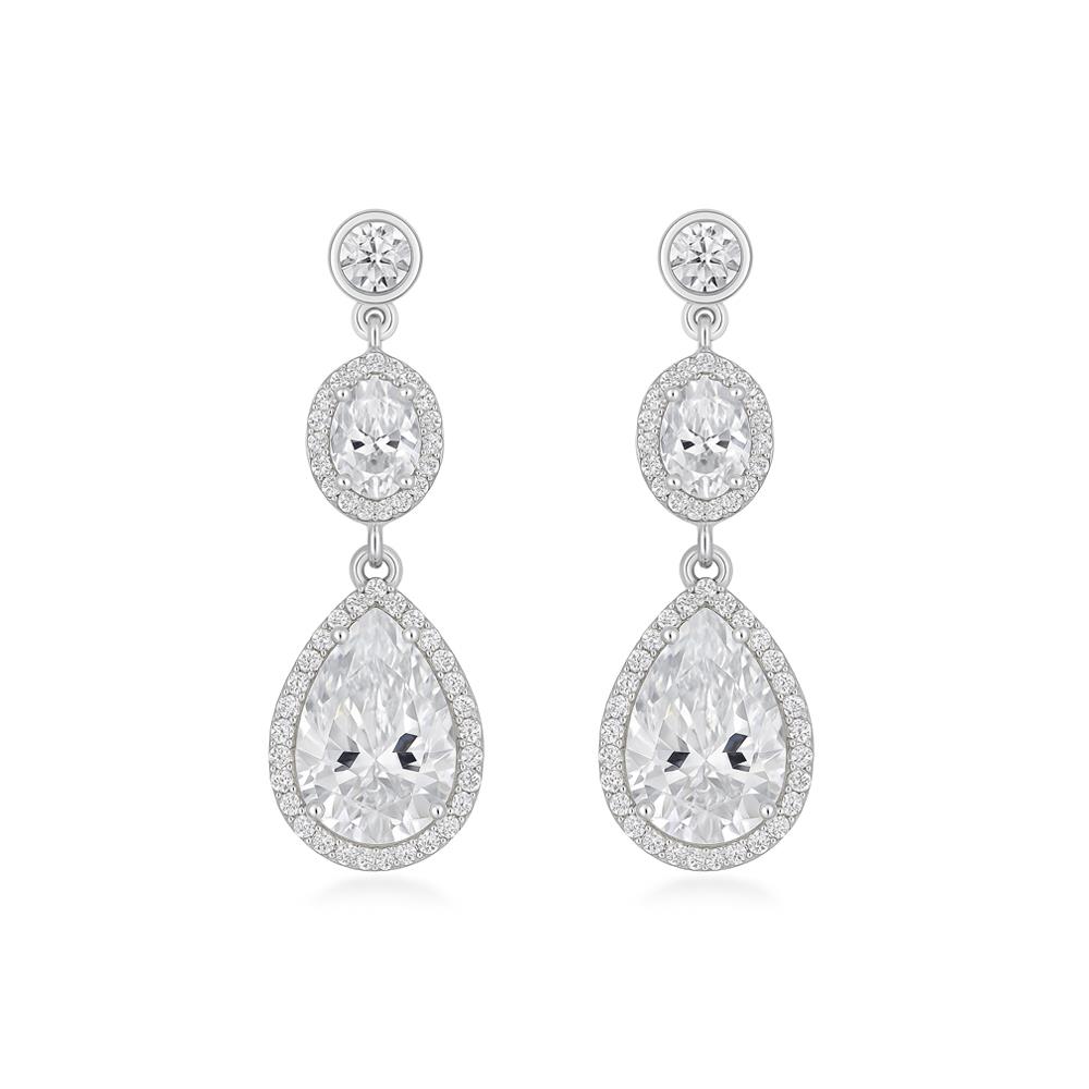 925 Ayar Gümüş Kristal Elegance Küpe