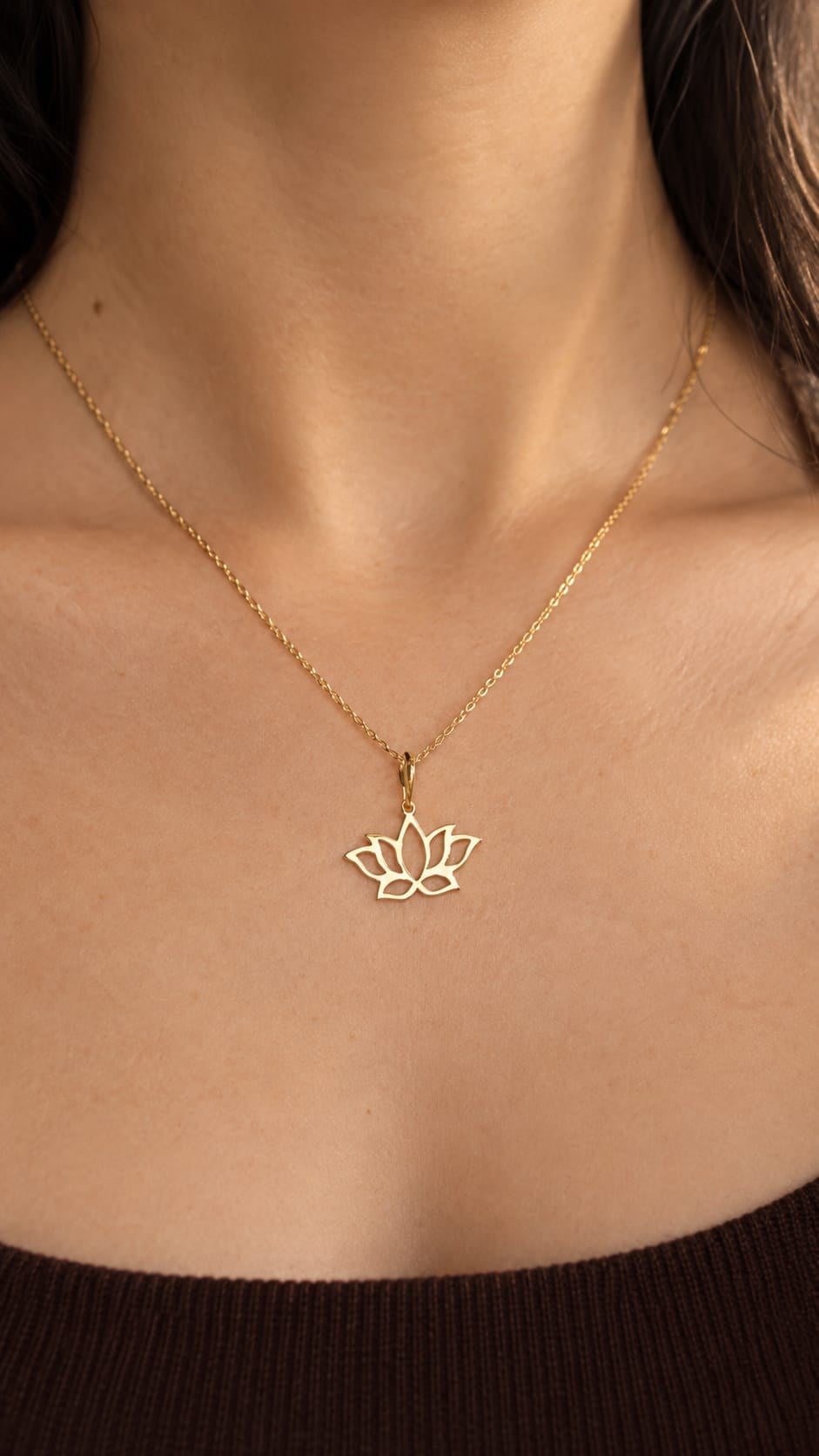 925 Ayar Gümüş Lotus Charm -  Kolye Ucu
