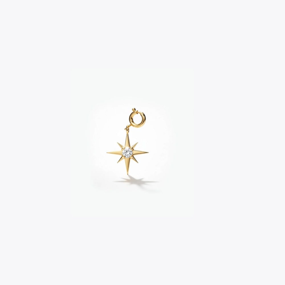 925 Ayar Gümüş Minimal Sirius Yıldızı Kolye Ucu Charm (kolye,bileklik ve şahmeran için uygundur)