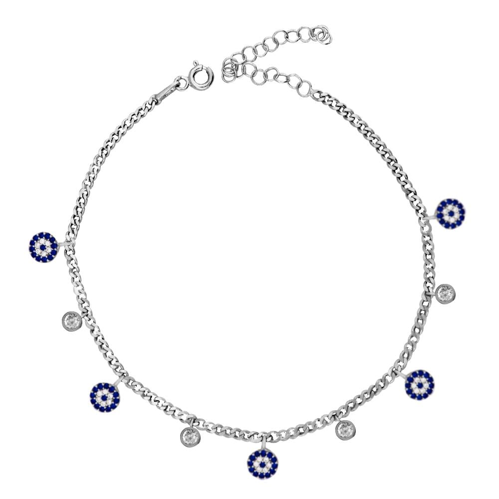 925 Ayar Gümüş Nazar Detay Halhal