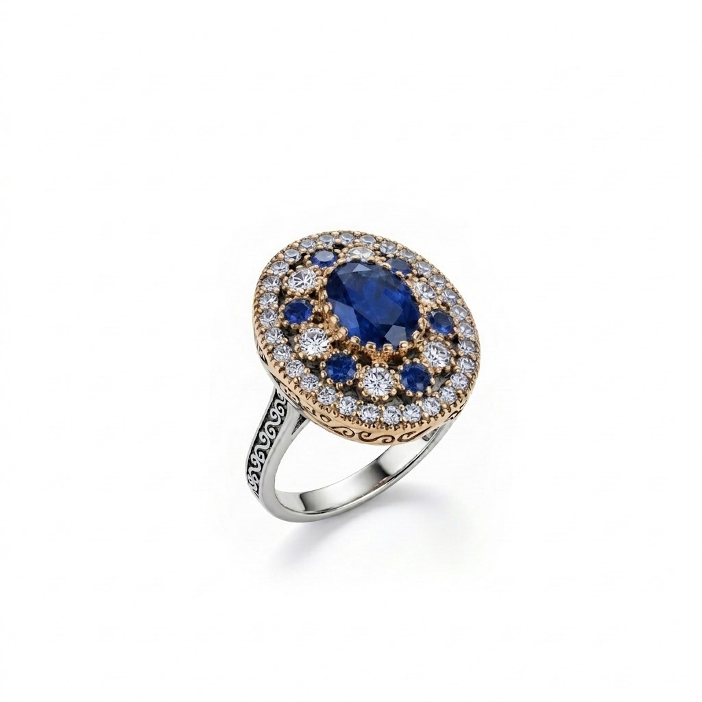 925 Ayar Gümüş Payitaht Koleksiyonu Otantik Oval Yüzük