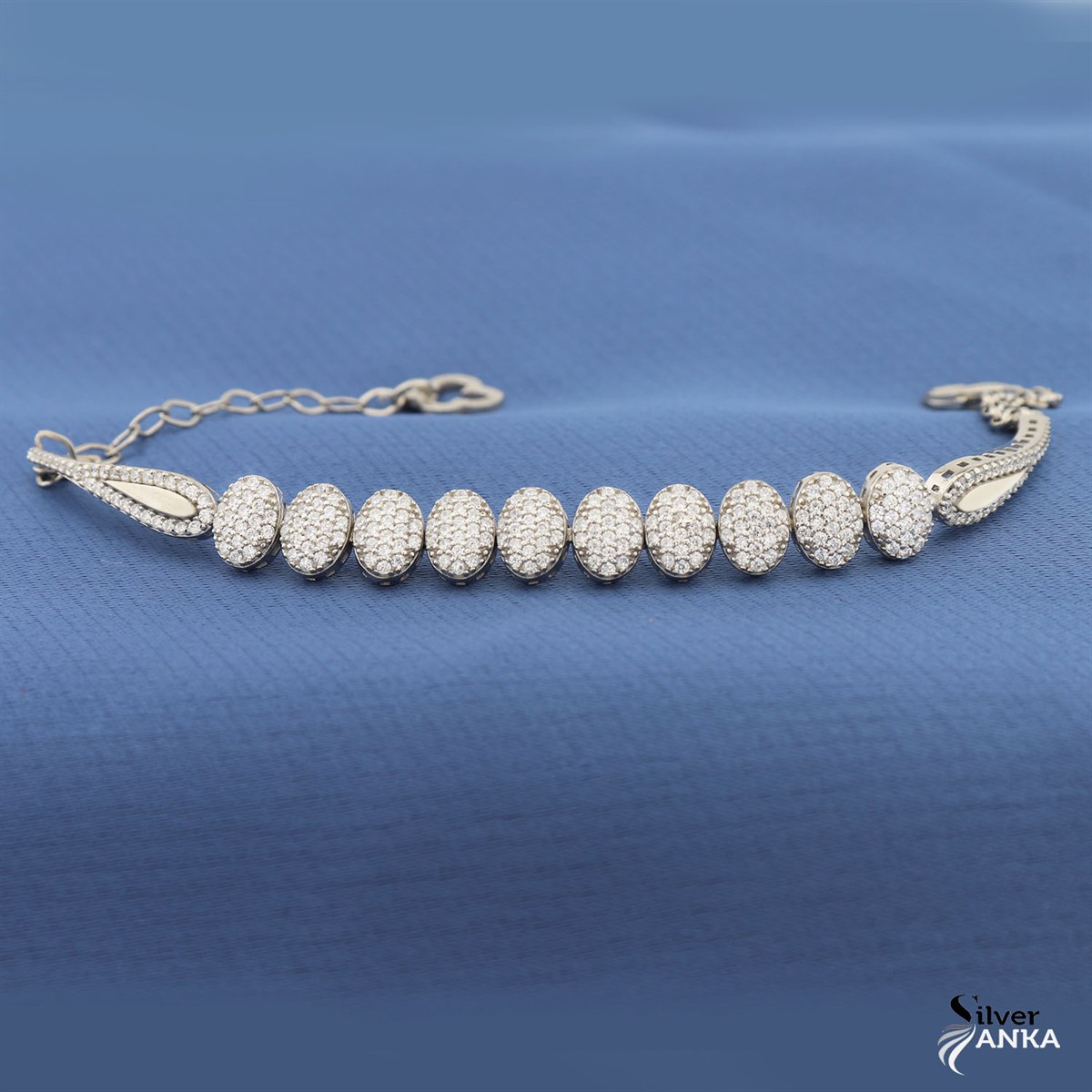 925 Ayar Gümüş Şık Zirkon Bileklik