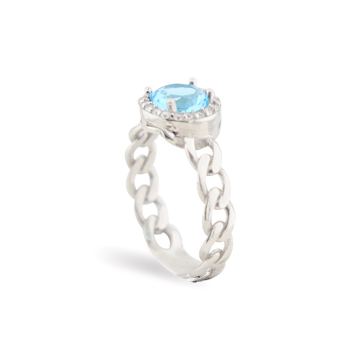 925 Ayar Gümüş Turkuaz Taş Takı Seti Zincir Detay