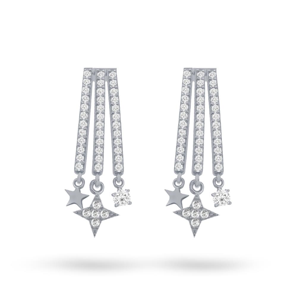 925 Ayar Gümüş Yıldız Figürlü 3lü Küpe