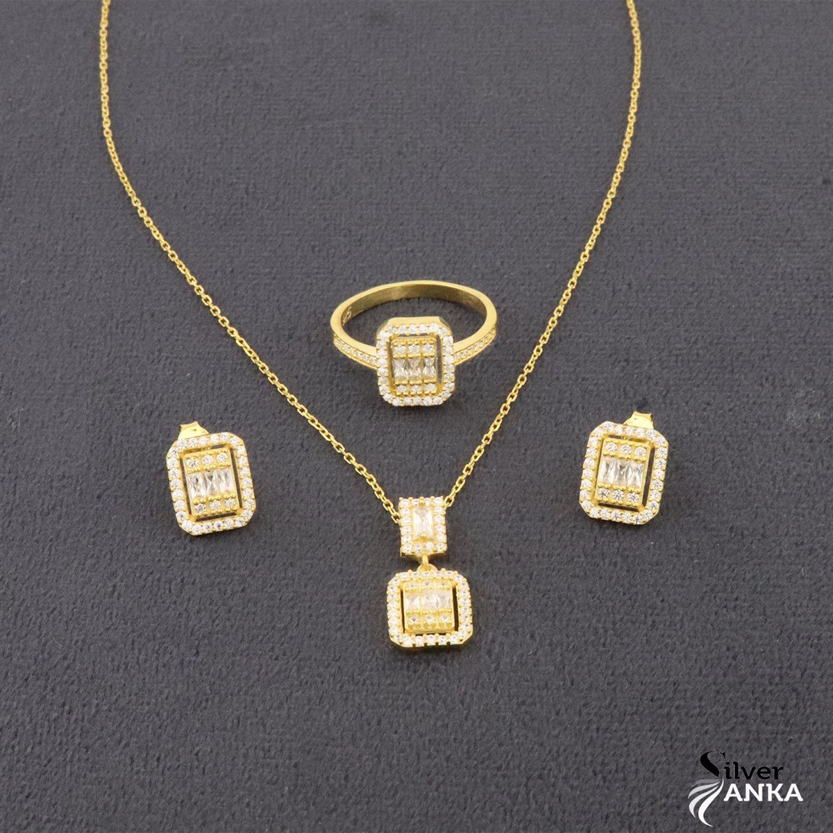 925 Ayar Gümüş Zarif Baget Set