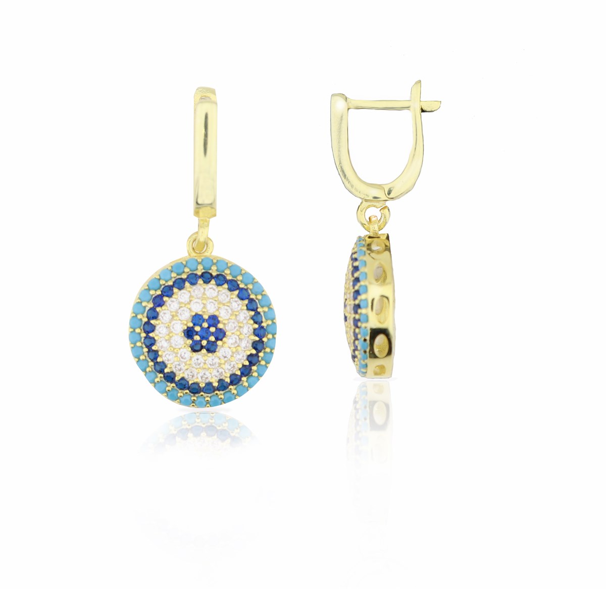 925 Ayar Gümüş Zirkon Taşlı Nazar Set