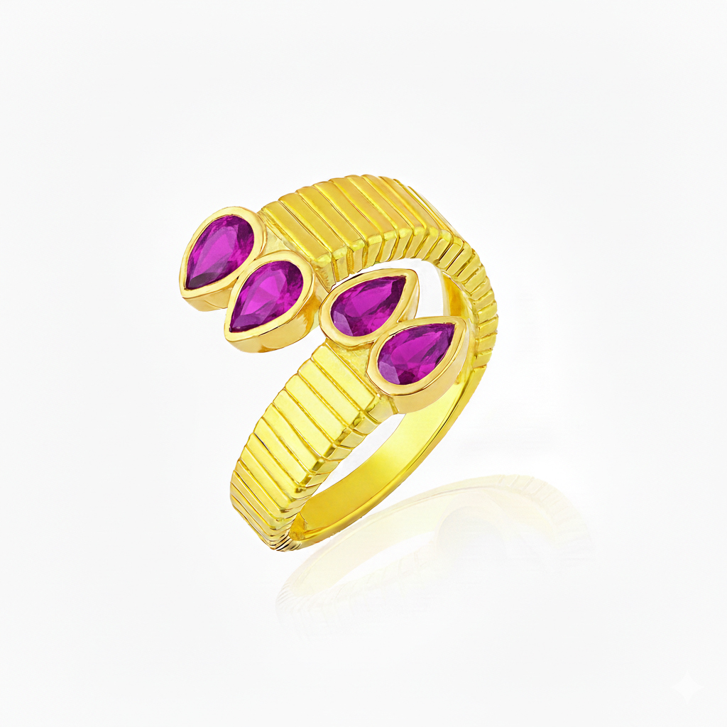 Altın Kaplama Sophia Damla Yüzük