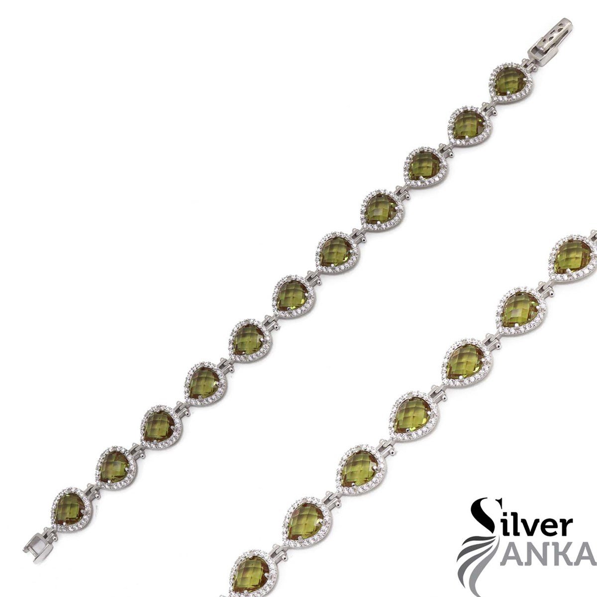 Zultanit Taşlı Zarif Bileklik Trend 925 Ayar Gümüş Takı