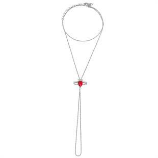  925 Ayar Gümüş Yakut Kırmızısı Arı Tasarım Şahmeran Bileklik