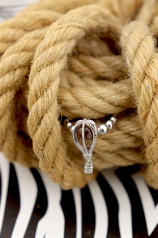  925 Ayar Gümüş Zultanit Taşlı Kapadokya Balon Yüzük