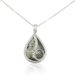 925 Ayar Doğal Taşlı Gümüş Kolye