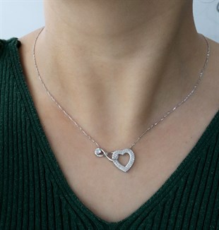 925 Ayar Gümüş Sonsuzluk Kalp Kolye