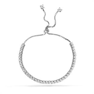 925 Ayar Gümüş 3 mm Taşlı Asansörlü Su Yolu Bileklik