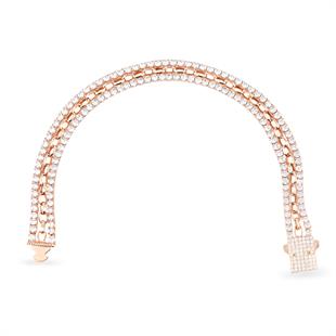 925 Ayar Gümüş 3 Sıra Işık Seli Su Yolu Bileklik