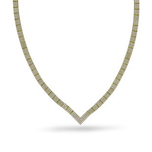 925 Ayar Gümüş 3 Sıra Su Yolu Kolye