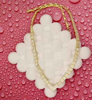 925 Ayar Gümüş 3 Sıra Su Yolu Kolye