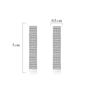 925 Ayar Gümüş 3 Sıra Su Yolu Küpe
