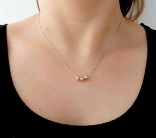 925 Ayar Gümüş 3lü Dorika Toplu Kolye