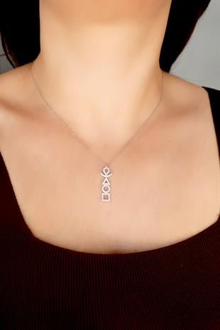 925 Ayar Gümüş 4 Element Kolye