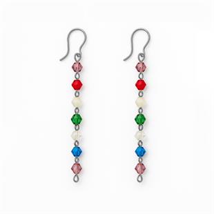 925 Ayar Gümüş 7 Çakra Kristal Harmoni Reiki Küpe