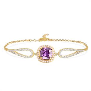 925 Ayar Gümüş Ametist Taşlı Takı Seti