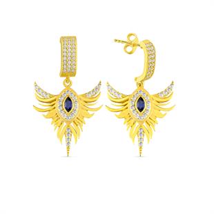 925 Ayar Gümüş Anka Kuşu Küpe