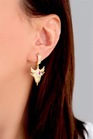 925 Ayar Gümüş Anka Kuşu Küpe